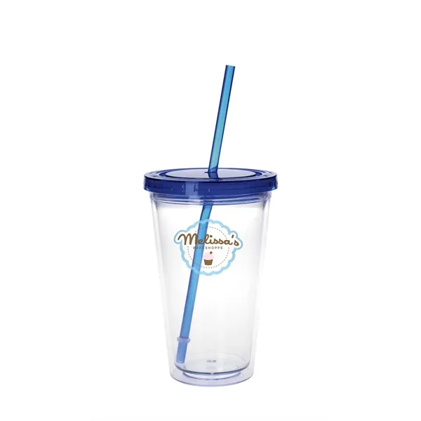 Good Value™ Clear Tumbler with Colored Lid - 18 oz. - Good Value™ Clear Tumbler with Colored Lid - 18 oz. - Image 1 of 17