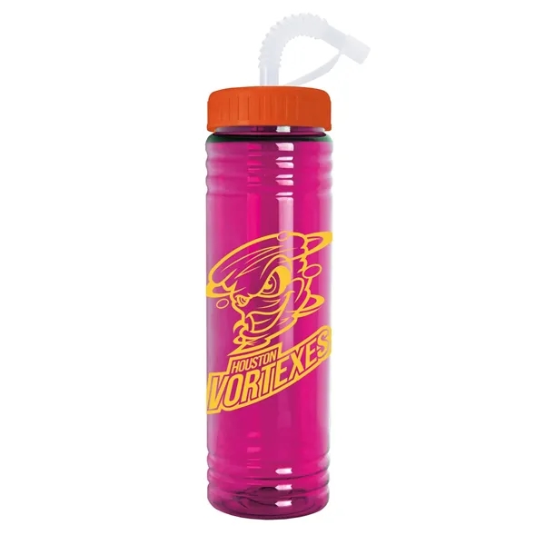 Garyline® Slim Fit Water Bottle With Straw Lid - 24 oz. - Garyline® Slim Fit Water Bottle With Straw Lid - 24 oz. - Image 4 of 23