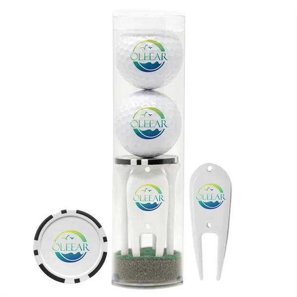Classic 2-Ball Par Pack with Tees, Tool & Poker Chip - Classic 2-Ball Par Pack with Tees, Tool & Poker Chip - Image 0 of 2