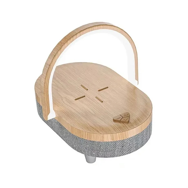 Bedside Table Lamp with Wireless Charger Bluetooth Speaker - Bedside Table Lamp with Wireless Charger Bluetooth Speaker - Image 1 of 4