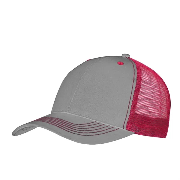 Color Accent Mesh Snapback Cap - Color Accent Mesh Snapback Cap - Image 6 of 9