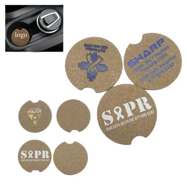 Round Car Cork Coaster - Round Car Cork Coaster - Image 1 of 3