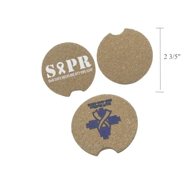 Round Car Cork Coaster - Round Car Cork Coaster - Image 3 of 3