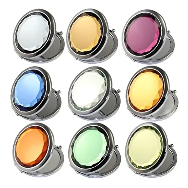 Crystal Cosmetic Pocket Compact Mirror - Crystal Cosmetic Pocket Compact Mirror - Image 2 of 5