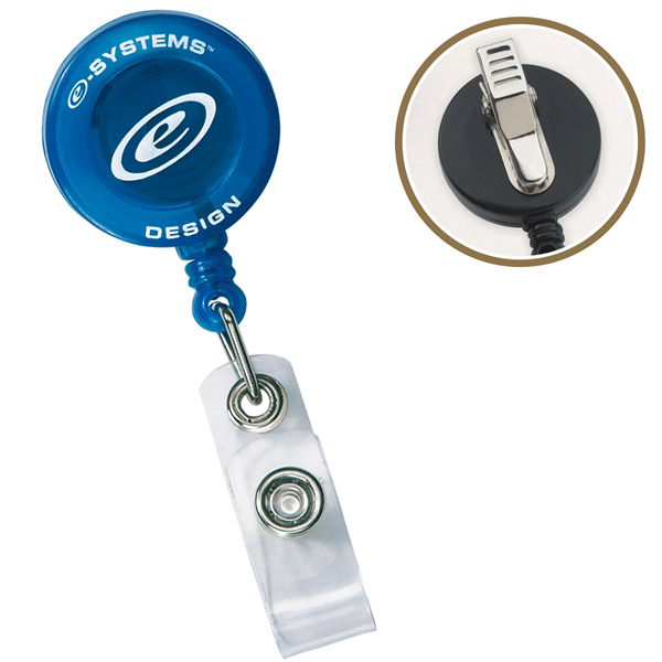 Round Secure-A-Badge Reel with Alligator Clip - Round Secure-A-Badge Reel with Alligator Clip - Image 0 of 10