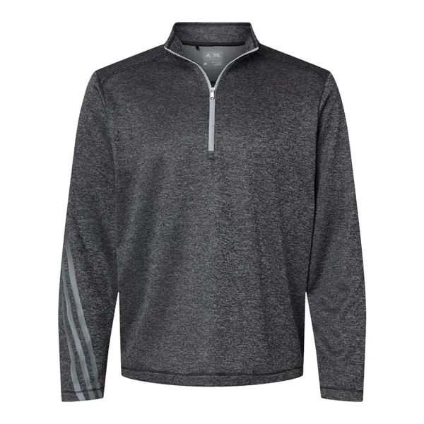 Adidas Men's Brushed Terry Heathered Quarter-Zip Pullover - Adidas Men's Brushed Terry Heathered Quarter-Zip Pullover - Image 0 of 2