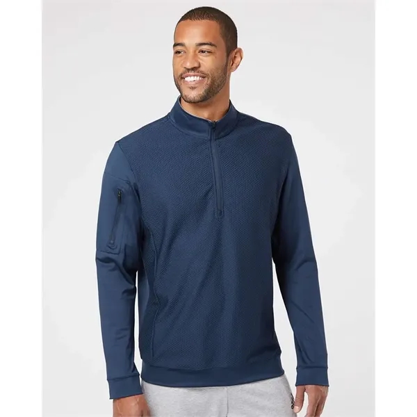 Adidas Men's Performance Textured Quarter-Zip Pullover - Adidas Men's Performance Textured Quarter-Zip Pullover - Image 0 of 8