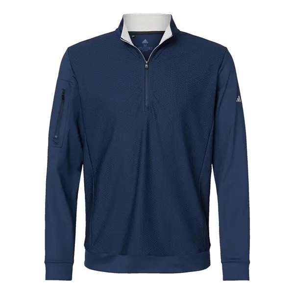 Adidas Men's Performance Textured Quarter-Zip Pullover - Adidas Men's Performance Textured Quarter-Zip Pullover - Image 3 of 8
