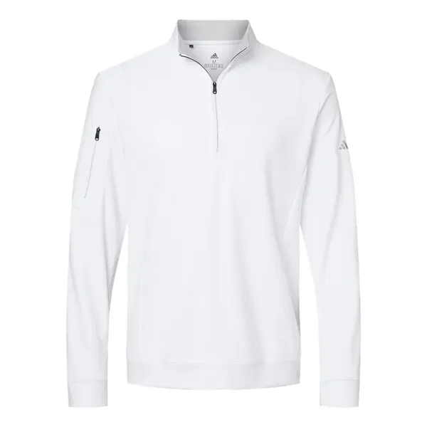 Adidas Men's Performance Textured Quarter-Zip Pullover - Adidas Men's Performance Textured Quarter-Zip Pullover - Image 7 of 8
