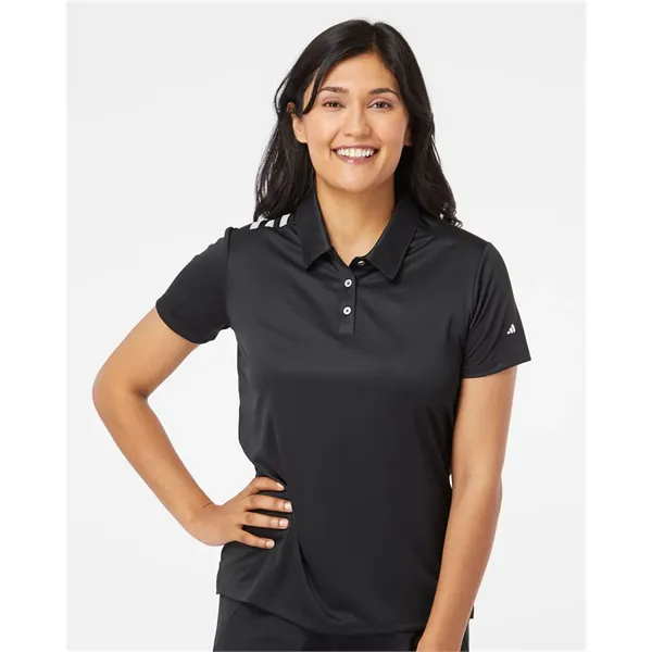 Adidas Women's 3-Stripes Shoulder Polo - Adidas Women's 3-Stripes Shoulder Polo - Image 0 of 12