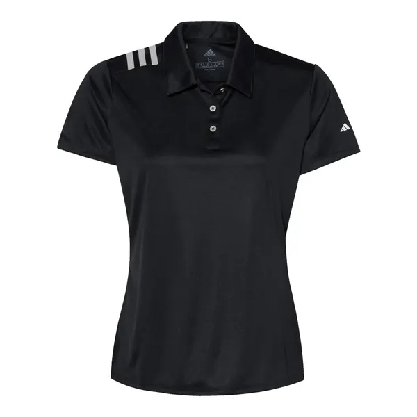 Adidas Women's 3-Stripes Shoulder Polo - Adidas Women's 3-Stripes Shoulder Polo - Image 1 of 12