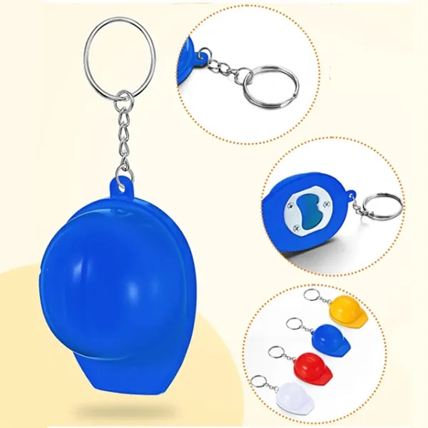Promotional Construction Hard Hat Bottle Opener w/ Keychain - Promotional Construction Hard Hat Bottle Opener w/ Keychain - Image 3 of 7