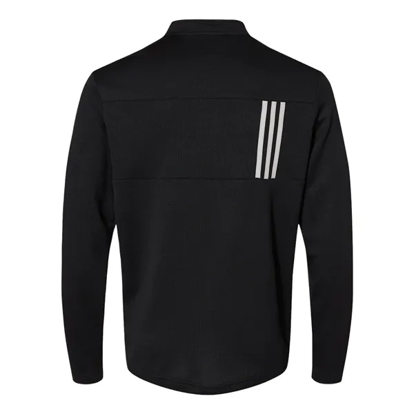 Adidas Men's 3-Stripes Double Knit Quarter-Zip Pullover - Adidas Men's 3-Stripes Double Knit Quarter-Zip Pullover - Image 2 of 10