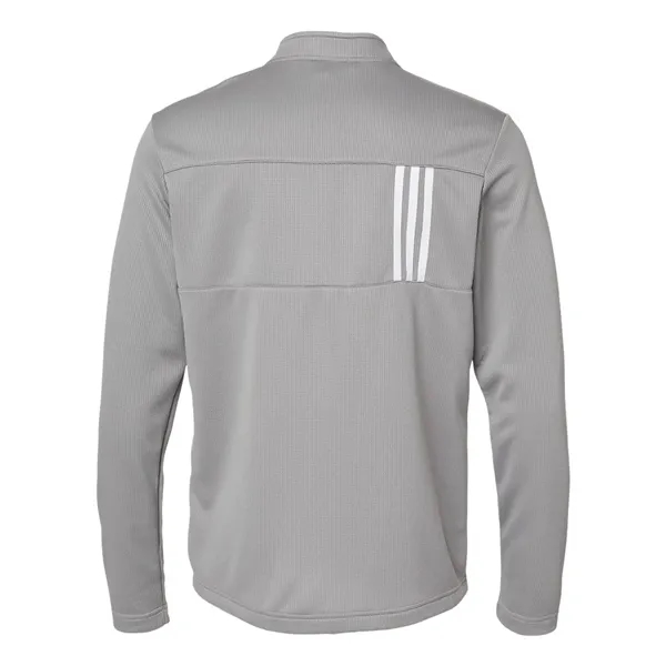 Adidas Men's 3-Stripes Double Knit Quarter-Zip Pullover - Adidas Men's 3-Stripes Double Knit Quarter-Zip Pullover - Image 4 of 10