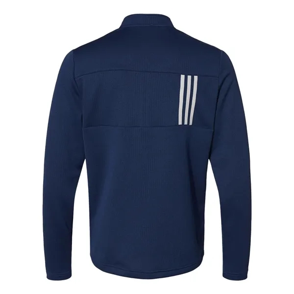 Adidas Men's 3-Stripes Double Knit Quarter-Zip Pullover - Adidas Men's 3-Stripes Double Knit Quarter-Zip Pullover - Image 8 of 10