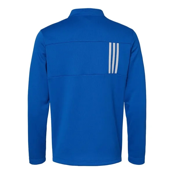 Adidas Men's 3-Stripes Double Knit Quarter-Zip Pullover - Adidas Men's 3-Stripes Double Knit Quarter-Zip Pullover - Image 10 of 10