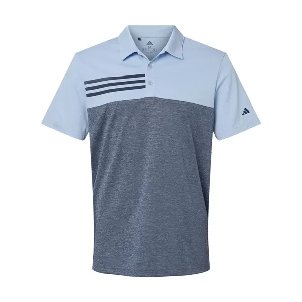 Adidas Men's Heathered Colorblocked 3-Stripes Polo - Adidas Men's Heathered Colorblocked 3-Stripes Polo - Image 1 of 10