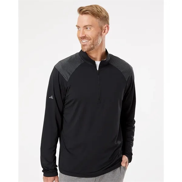 Adidas Men's Shoulder Stripe Quarter-Zip Pullover - Adidas Men's Shoulder Stripe Quarter-Zip Pullover - Image 0 of 10