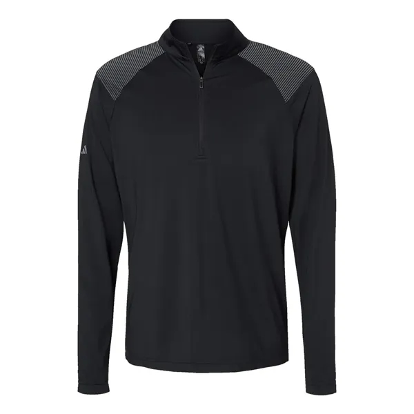 Adidas Men's Shoulder Stripe Quarter-Zip Pullover - Adidas Men's Shoulder Stripe Quarter-Zip Pullover - Image 1 of 10