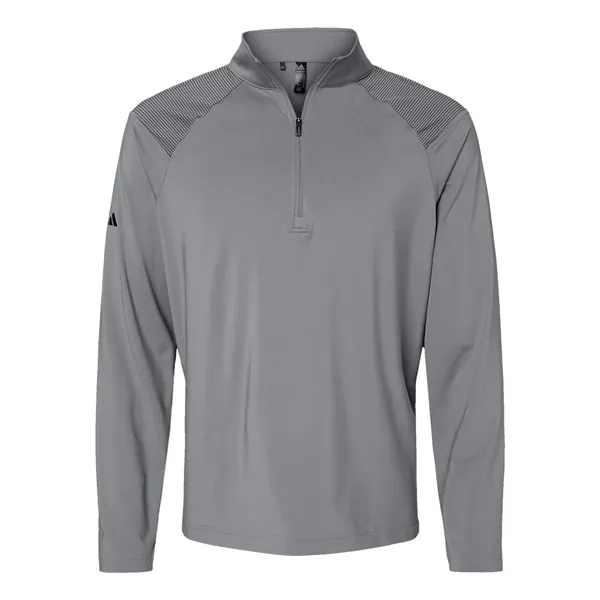 Adidas Men's Shoulder Stripe Quarter-Zip Pullover - Adidas Men's Shoulder Stripe Quarter-Zip Pullover - Image 5 of 10