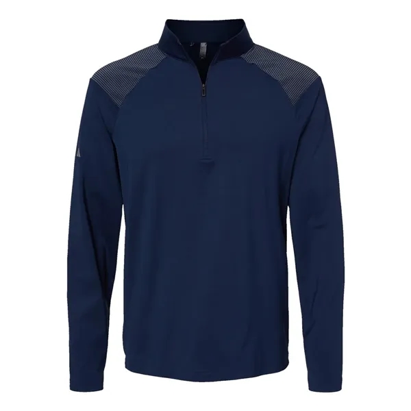 Adidas Men's Shoulder Stripe Quarter-Zip Pullover - Adidas Men's Shoulder Stripe Quarter-Zip Pullover - Image 7 of 10