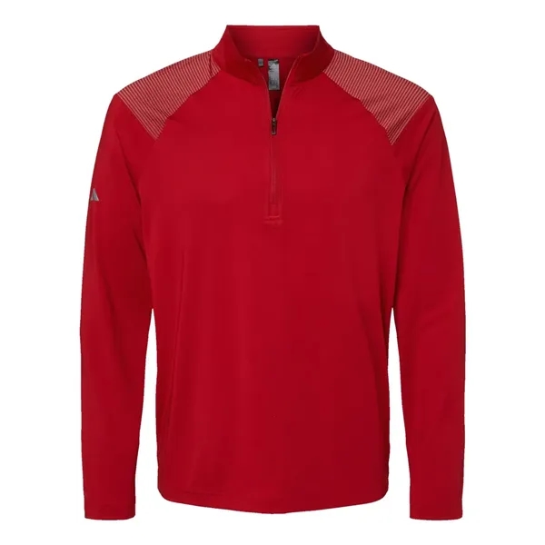 Adidas Men's Shoulder Stripe Quarter-Zip Pullover - Adidas Men's Shoulder Stripe Quarter-Zip Pullover - Image 9 of 10