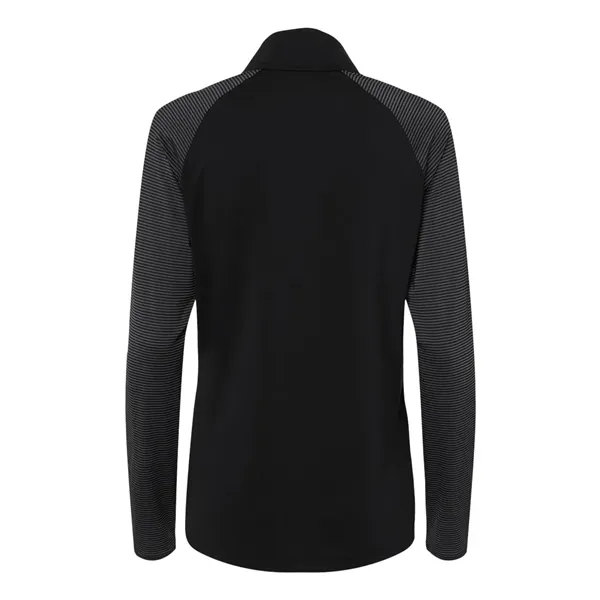 Adidas Women's Stripe Block Quarter-Zip Pullover - Adidas Women's Stripe Block Quarter-Zip Pullover - Image 2 of 10