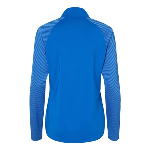 Adidas Women's Stripe Block Quarter-Zip Pullover - Adidas Women's Stripe Block Quarter-Zip Pullover - Image 4 of 10