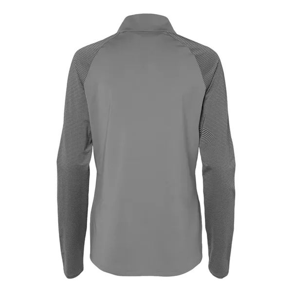 Adidas Women's Stripe Block Quarter-Zip Pullover - Adidas Women's Stripe Block Quarter-Zip Pullover - Image 6 of 10