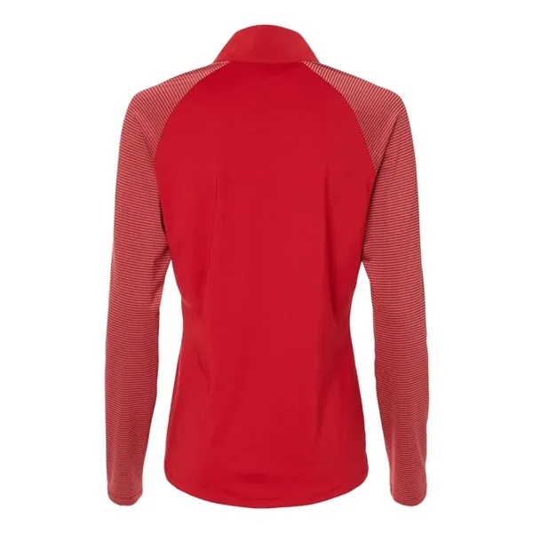 Adidas Women's Stripe Block Quarter-Zip Pullover - Adidas Women's Stripe Block Quarter-Zip Pullover - Image 10 of 10