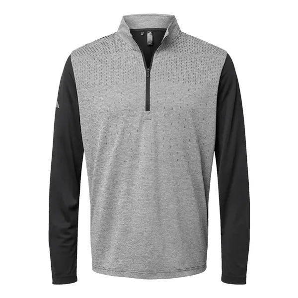 Adidas Men's Heather Block Print Quarter-Zip Pullover - Adidas Men's Heather Block Print Quarter-Zip Pullover - Image 1 of 6