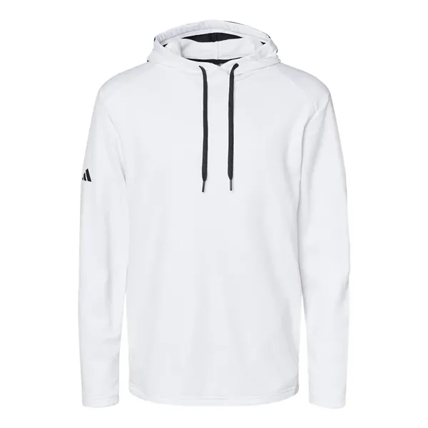 Adidas Men's Textured Mixed Media Hooded Sweatshirt - Adidas Men's Textured Mixed Media Hooded Sweatshirt - Image 7 of 8