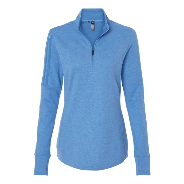 Adidas Women's 3-Stripes Quarter-Zip Pullover Sweater - Adidas Women's 3-Stripes Quarter-Zip Pullover Sweater - Image 7 of 12