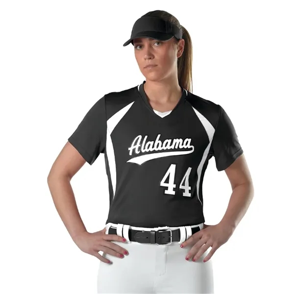 Alleson Athletic Girls' Short Sleeve Fastpitch Jersey - Alleson Athletic Girls' Short Sleeve Fastpitch Jersey - Image 0 of 12