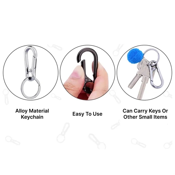 Durable Alloy Keychain With Quick Release Belt Loop Clip - Durable Alloy Keychain With Quick Release Belt Loop Clip - Image 3 of 4