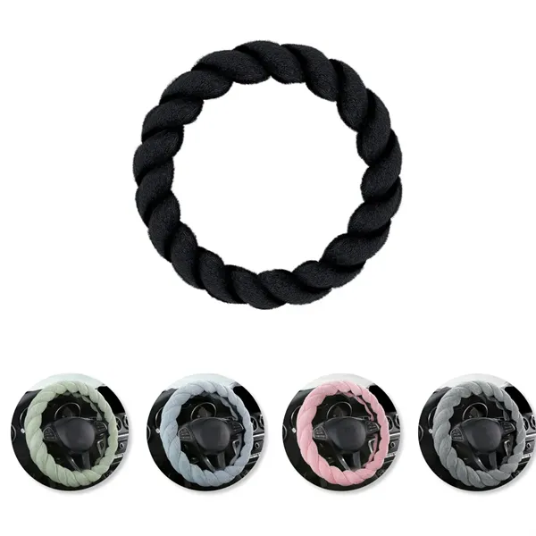 Twist Knit Plush Steering Wheel Cover - Twist Knit Plush Steering Wheel Cover - Image 0 of 4