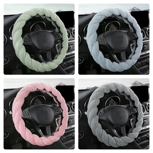 Twist Knit Plush Steering Wheel Cover - Twist Knit Plush Steering Wheel Cover - Image 1 of 4