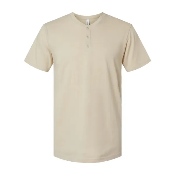 American Apparel Unisex CVC Henley Tee - American Apparel Unisex CVC Henley Tee - Image 5 of 10