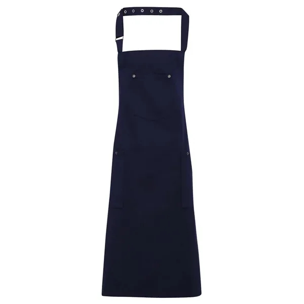 Artisan Collection by Reprime Cotton Chino Bib Apron with... - Artisan Collection by Reprime Cotton Chino Bib Apron with... - Image 3 of 4