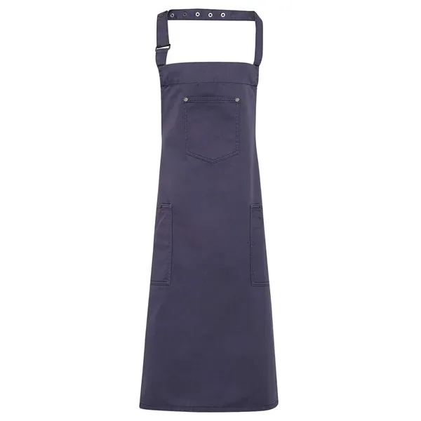 Artisan Collection by Reprime Cotton Chino Bib Apron with... - Artisan Collection by Reprime Cotton Chino Bib Apron with... - Image 4 of 4