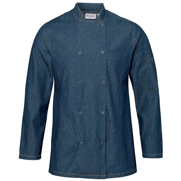 Artisan Collection by Reprime Unisex Denim Chef's Jacket - Artisan Collection by Reprime Unisex Denim Chef's Jacket - Image 3 of 6