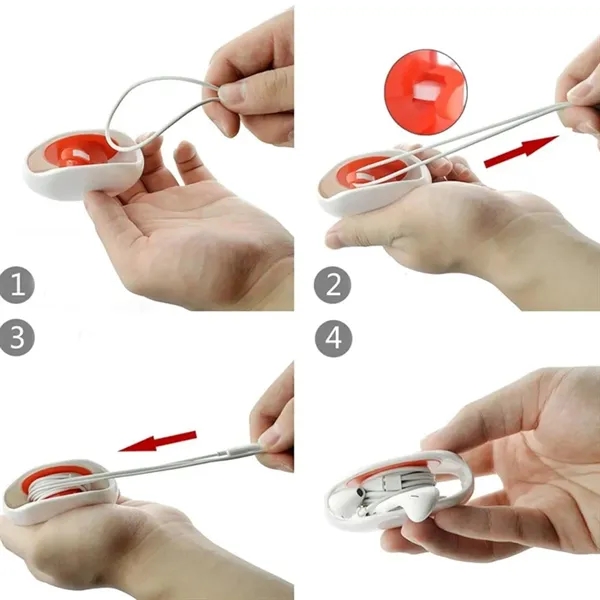 Custom Retractable Cord Winder Promotional Cable Organizer - Custom Retractable Cord Winder Promotional Cable Organizer - Image 2 of 5