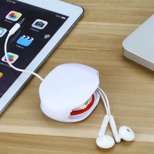 Custom Retractable Cord Winder Promotional Cable Organizer - Custom Retractable Cord Winder Promotional Cable Organizer - Image 3 of 5