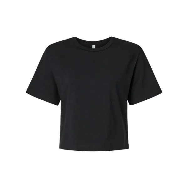 Custom American Apparel Women's Fine Jersey Mid-Length Boxy Tee