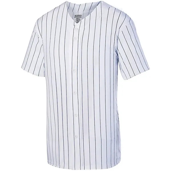 Augusta Sportswear Youth Pinstripe Full Button Baseball J... - Augusta Sportswear Youth Pinstripe Full Button Baseball J... - Image 0 of 4
