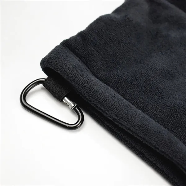 Towel With Carabiner For Golf Bag Club Accessories - Towel With Carabiner For Golf Bag Club Accessories - Image 2 of 4