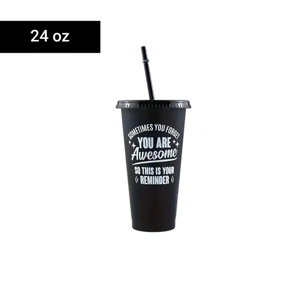 24OZ Colorful PP Straw Water Cup - 24OZ Colorful PP Straw Water Cup - Image 1 of 9