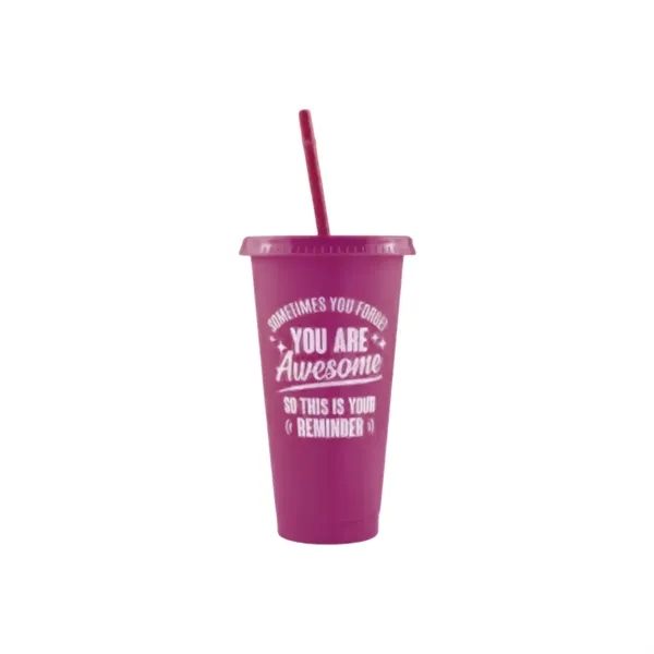 24OZ Colorful PP Straw Water Cup - 24OZ Colorful PP Straw Water Cup - Image 8 of 9