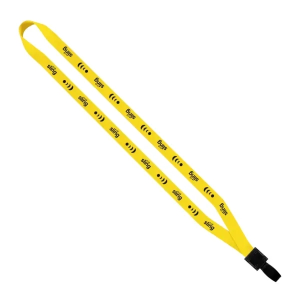 1/2" Polyester Lanyard with Non-Swivel Plastic Hook - 1/2" Polyester Lanyard with Non-Swivel Plastic Hook - Image 2 of 7