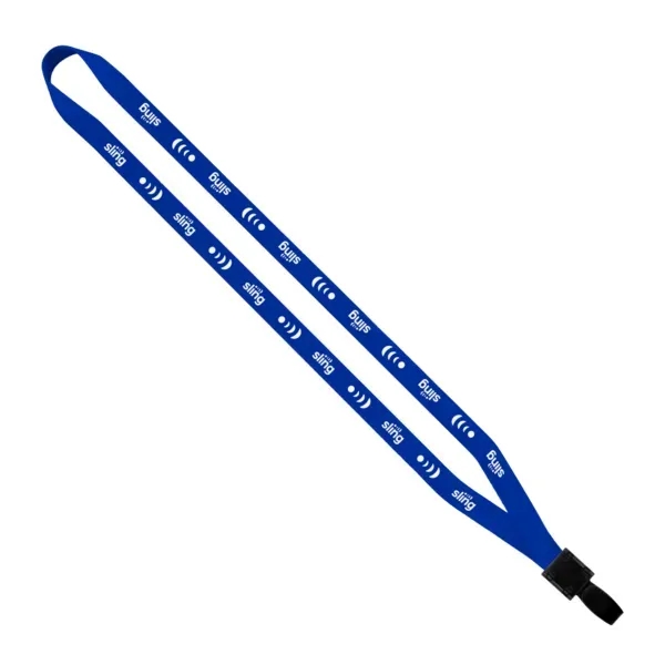 1/2" Polyester Lanyard with Non-Swivel Plastic Hook - 1/2" Polyester Lanyard with Non-Swivel Plastic Hook - Image 5 of 7